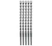 Makita 5 Pack - SDS-Plus 1/2” Drill Bits For SDS+ Rotary Hammers - 10" Deep Drilling Into Concrete & Masonry
