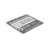 Makita 861231-4 Placa de identificación para modelo JR3070CT Sierra de sable