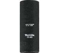 Makita A-99596 - Llave de vaso de impacto de pozo profundo de 11/16 pulgadas, unidad de 3/8 pulgadas