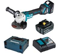 Makita Amoladora Angular Batería 18V 125MM DGA513RTJ + 2 Pila 5,0Ah + Makpac