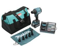 Makita AS001GA102 - Soplador de batería (40 V, máx. 2,0 Ah, 1 batería + Cargador en Bolsa de Transporte), Color Azul
