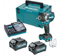 Makita Atornillador de impacto inalámbrico 1/2" Li-ion XGT 40V/4.0Ah, Makpac TW007GM201