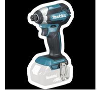MAKITA Atornillador de impacto inalámbrico 1/4" Li-ion 18V, sin batería Z DTD153Z