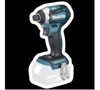 Makita - DTD154Z - Atornilladora con impacto sin baterías y cargadores, Li-Ion, 18 V, - ah, 175 nm, M5-M16, motor sin escobillas, velocidad ajustable, iluminación led