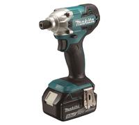 Makita Atornillador de impacto inalámbrico 1/4" Li-ion LXT 18V / 5.0 Ah, Makpac DTD156RTJ