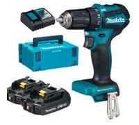 MAKITA Atornillador inalámbrico Li-ion LXT 18V/2.0 Ah, Makpac DDF485RAJ