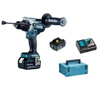 Makita Atornillador percutor sin escobillas Li-ion LXT 18 V 5,0 Ah, Makpac DHP492RTJ
