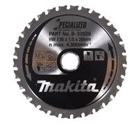MAKITA - B-33526 Disco sierra circular , Specialized TCT, 136 x 20 mm, 30 D MAKITA