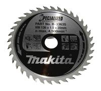 Makita B-33635 especializado bausupermarkt 136 x 20 mm, 36 Dientes