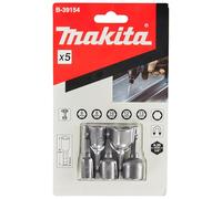 Makita B-39154 - Juego de llaves de vaso (1/4", 5 piezas, SW6 - SW13, magnéticas, 50 mm de largo)