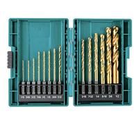 Makita B-65399 Impact Gold - Juego de brocas (14 unidades, 1/4", 6,35 mm, cola hexagonal