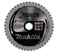 Makita B-69331 EFFICUT - Hoja de sierra circular (diámetro 150 x 1,1 x 20 mm, 48 dientes, ángulo de diente de 0°, baja vibración, para cortes limpios y rápidos en metal, acero inoxidable, para sierras