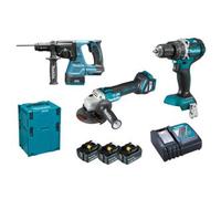MAKITA Batería DHP484+DGA513+DHR243 Li-ion LXT 18V/5.0Ah DLX3119TJ