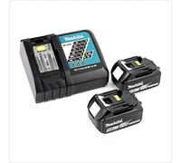 Makita batería Power Set con 2 x Makita BL 1850 18 V, 5,0 Ah Batería de ion de litio + DC 18 RC Cargador de batería rápido