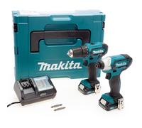 Makita CLX224AJ 12VMAX CXT Impacto Y Taladro Conjunto Gemelo (2 x 2.0Ah Bat)