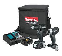 Makita CX200RB 18V LXT Lithium-Ion Sub-Compact Brushless Cordless 2-Pc. Combo Kit (2.0Ah), Black