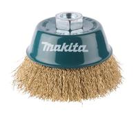 MAKITA D-39805-Grata cónica Ondulada de Acero latonado 100mm, 100 mm