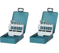 Makita D-42204 - Juego de avellanadores cónicos (6 piezas, en caja de metal, corte de 90°, diámetro 6,3 - 20 mm, (Paquete de 2)