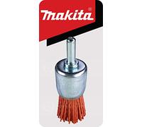 Makita D-45680 -Cepillo de Nylon de Acabado de 24mm vastago 6mm Grano 80 Espesor 1.4 mm, Negro