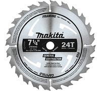 Makita D-45989 7-1/4" 24T Hoja de sierra circular con punta de carburo, enmarque/propósito general