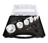 Juego MAKITA de agujeros BiM (con rosca): 19, 22, 29, 38, 44, 57 mm + 2x adaptador + 2x broca centradora HSS-G, 10 piezas D-47117