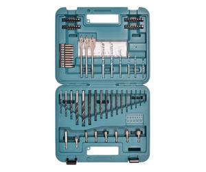 Makita D-47226 Juego de Brocas Brocas para Destornillador Insertos Brocas Metal Madera Ladrillo 77 Piezas en Estuche Rígido