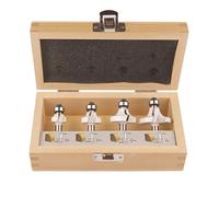 Makita D-53534 D-53534-Estuche de Fresa 4 Piezas, Negro