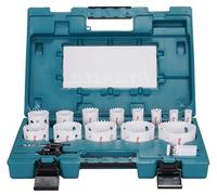 Makita D-63993 - Juego de 16 sierras de corona biM en maletín de plástico, sierras de corona bimetálicas de 16 a 76 mm de diámetro, profundidad de corte de 38 mm, para madera, metal, aluminio y