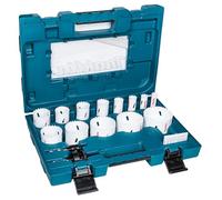 MAKITA juego de agujeros BiM (con rosca) 16,19, 22, 25, 32, 35, 37, 44, 51, 54, 57 y 68 mm + 2x adaptador + 2x st D-63993