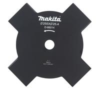 Makita D-66014 Hoja Metálica Desbrozadoras Ø 255mm Ø Agujero 25.4mm Espesor 2 4T