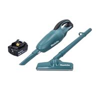 Makita DCL 180 - Aspiradora con batería de ion de litio (18 V, incluye boquillas y 1 batería de 3,0 Ah, sin cargador)