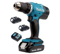 Makita DDF453SYX4 - Taladro atornillador con batería (18 V, 42 Nm, 2 baterías de 1,5 Ah, cargador)