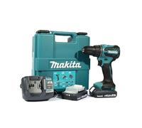 MAKITA DDF490WVE - Taladro atornillador 18V 65Nm. Incluye Taladro, 2 baterias de 2Ah, cargador y maletín