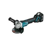 Makita DGA508RTJ Miniamoladora 125mm con interruptor de palenca + 2 bateria 18V 5Ah Li-ion + maletin makpac