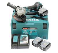 Makita DGA513RT3J - Amoladora angular inalámbrica (18 V, incluye cargador rápido DC18RC, 3 baterías de 5,0 Ah, en MAKPAC tamaño 3)