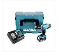 Makita DHP 453 RT1J - Taladro atornillador de impacto (batería, 18 V, 42 Nm, 1 batería de 5,0 Ah, cargador en Makpac 2)