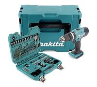 Makita DHP 453 ZJ - Taladro atornillador inalámbrico (18 V, 42 Nm, incluye destornillador, broca y llave de vaso, sin batería, sin cargador)