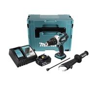 Makita DHP 458 RT1J - Taladro atornillador de impacto con batería (18 V, 91 Nm, 1 batería de 5,0 Ah, cargador y Makpac)