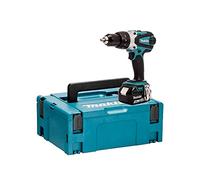 Makita Dhp458T1J - Taladro atornillador de percusión (91 Nm Lxt 18 V + 1 batería de 18 V 5 Ah Li-Ion Bl1850B + estuche Makpac)