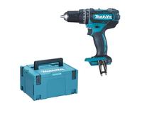 Makita DHP482ZJ drill Sin llave Negro, Azul 1900 RPM - Taladro eléctrico (1900 RPM, 1,3 cm, 3,8 cm, 62 Nm, 36 Nm, 9000 ppm)