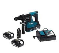 Makita dhr243 - Perforadora de cinceladora inalámbrica (18 V/2 x 3,0 Ah, batería y cargador en estuche Makpac - dhr243rfj