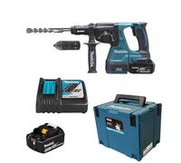 Makita DHR243ZJ Taladro percutor 18V SDS-Plus 2.0J BRUSHLESS 3 Funciones 1x5Ah MAKPAC