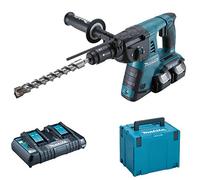 Makita DHR264PT2J Martillo Ligero SDS Plus 2x18V 5Ah Li-ion + mandrino intercambiable + maletin Makpac