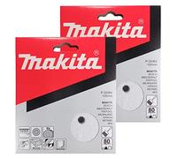Makita - Discos de lija de grano 80 para lijadoras orbitales aleatorias de 5 pulgadas - Para lijado agresivo de madera, metal y plástico | 8 agujeros de papel de lija