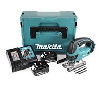 Makita DJV 180 RTJ - Sierra de calar con batería (18 V, 2 baterías de 5,0 Ah, cargador y Makpac)