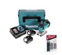 Makita DJV 182 RTJ - Sierra de calar péndulo (18 V, sin escobillas, 2 baterías de 5,0 Ah, cargador, 14 hojas de sierra y Makpac)
