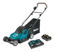 Makita DLM432PT2 36V (2x 18V) Litio-Ion Batería Juego de cortacésped (2 baterías de 5.0Ah) - 43cm