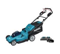 Makita DLM539PT2 Cortacésped a Batería 36V, Ancho de Corte 53.4 cm, para Césped de 500-1000 m², con Bolsa Recolectora 70L y Función Mulching