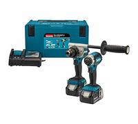 Makita DLX 2432 TJ Combo Kit DDF 486 Taladro + Destornillador de impacto DTD 153 + 2 x Batería 5.0Ah + Cargador + Makpac