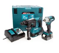 Makita DLX2372TJ 18V Li-ion LXT Kit combinado sin escobillas de 2 piezas completo con 2 pilas de 5,0 Ah y cargador suministrado en una funda Makpac